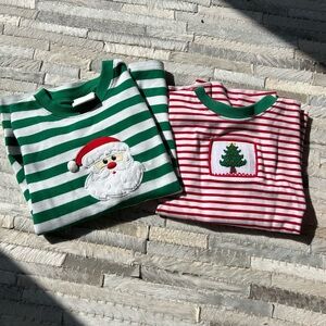 Zuccini Long Sleeve Christmas Santa and Tree